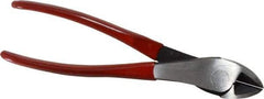 Proto - 8-1/8" OAL, Diagonal Cutter - 3/4" Jaw Length x 1-7/32" Jaw Width, Round/Angled Head, Plastisol Handle - Exact Industrial Supply