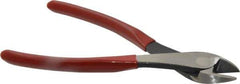 Proto - 8-1/2" OAL, Diagonal Cutter - 3/4" Jaw Length x 1-7/32" Jaw Width, Round Head, Plastisol Handle - Exact Industrial Supply