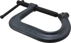 Wilton - Regular-Duty 4" Max Opening, 4" Throat Depth, Forged Steel Standard C-Clamp - 4,100 Lb Capacity, 0" Min Opening, Square Deep Throat - Exact Industrial Supply