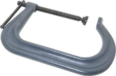Wilton - Regular-Duty 8" Max Opening, 6" Throat Depth, Forged Steel Standard C-Clamp - 5,900 Lb Capacity, 2" Min Opening, Square Deep Throat - Exact Industrial Supply