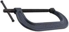 Wilton - Regular-Duty 6" Max Opening, 2-15/16" Throat Depth, Forged Steel Standard C-Clamp - 4,500 Lb Capacity, 0" Min Opening, Standard Throat Depth - Exact Industrial Supply