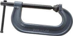 Wilton - Regular-Duty 4" Max Opening, 2-5/16" Throat Depth, Forged Steel Standard C-Clamp - 3,700 Lb Capacity, 0" Min Opening, Standard Throat Depth - Exact Industrial Supply