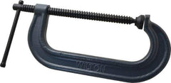 Wilton - Regular-Duty 8" Max Opening, 3-7/16" Throat Depth, Forged Steel Standard C-Clamp - 5,200 Lb Capacity, 0" Min Opening, Standard Throat Depth - Exact Industrial Supply