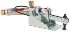 Lapeer - 800 Lb Inner Hold Capacity, Horiz Mount, Air Power Hold-Down Toggle Clamp - 1/8 NPTF Port, 115° Bar Opening, 2-9/32" Height Under Bar - Exact Industrial Supply