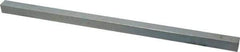 Made in USA - 12" Long x 1/2" High x 1/2" Wide, Zinc-Plated Undersized Key Stock - C1018 Steel - Exact Industrial Supply