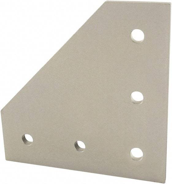 80/20 Inc. - 120mm Wide, Open Shelving Accessory/Component - Aluminum, Clear Anodized Finish, 120mm Long, Use with 40 Series & Bolt Kit 75-3422 - Exact Industrial Supply