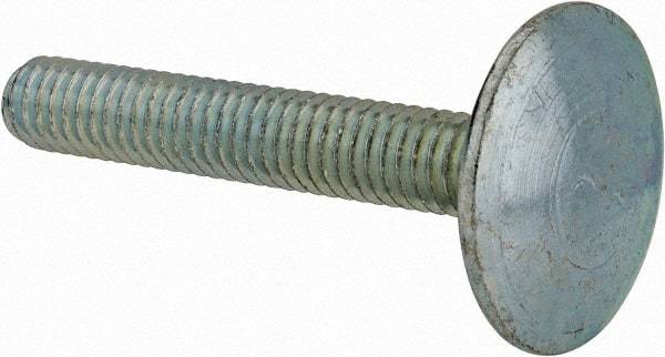 Value Collection - 5/16-18, 2" Length Under Head, Step Bolt - 1-1/16" Head Diam, 1006-1050 Steel, Zinc-Plated Finish - Exact Industrial Supply