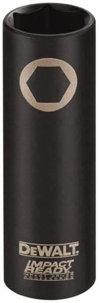 DeWALT - 3/8" Drive 15/16" Deep Impact Socket - 6 Points, 2-1/2" OAL - Exact Industrial Supply