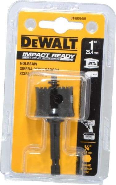 DeWALT - 1" Diam, 5/8" Cutting Depth, Hole Saw - Bi-Metal Saw, Toothed Edge - Exact Industrial Supply