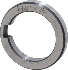 Interstate - 1-1/4" ID x 1-3/4" OD, Alloy Steel Machine Tool Arbor Spacer - 1/4" Thick - Exact Industrial Supply