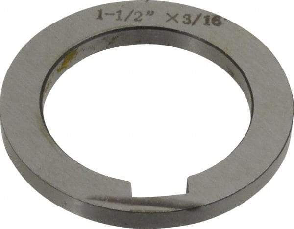 Interstate - 1-1/2" ID x 2-1/8" OD, Alloy Steel Machine Tool Arbor Spacer - 3/16" Thick - Exact Industrial Supply