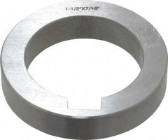 Interstate - 1-1/2" ID x 2-1/8" OD, Alloy Steel Machine Tool Arbor Spacer - 7/16" Thick - Exact Industrial Supply