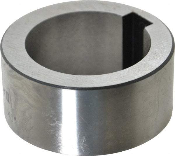 Interstate - 1-1/2" ID x 2-1/8" OD, Alloy Steel Machine Tool Arbor Spacer - 1" Thick - Exact Industrial Supply