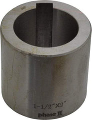 Interstate - 1-1/2" ID x 2-1/8" OD, Alloy Steel Machine Tool Arbor Spacer - 2" Thick - Exact Industrial Supply