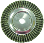 10" Diameter - 1-1/4" Arbor Hole - Knot Twist Steel Wire Straight Wheel - Exact Industrial Supply