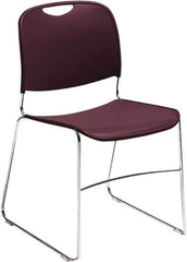 NPS - Polypropylene Blue Stacking Chair - Chrome Frame, 17" Wide x 22-1/2" Deep x 31" High - Exact Industrial Supply