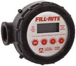 Tuthill - 1" FNPT Port Nutating Disc Flowmeter - 125 Max psi, 2 to 20 GPM, Polyethylene - Exact Industrial Supply