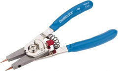 Channellock - 1/4 to 1" Ring Internal, 1/8 to 1" Ring External, Plastic Dipped Combination Retaining Ring Pliers - Features Interchangeable Tips - Exact Industrial Supply