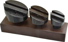 Interstate - 3 Piece, 3/4" Shank Diam, 1-1/2" to 2-1/2" Max Head Diam, Straight Shank, Fly Cutter Set - 1 Bit Per Cutter, 5/16 to 5/16" Tool Bit, Multiple Head Diams, Includes Wood Stand - Exact Industrial Supply