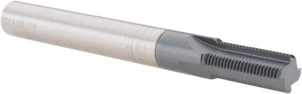 Scientific Cutting Tools - 7/16-28 Thread, 3/8" Shank Diam, AlTiN+ Coating, Solid Carbide Straight Flute Thread Mill - 4 Flutes, 3-1/2" OAL, 7/16" Min Noml Diameter - Exact Industrial Supply