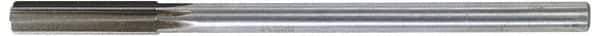 Made in USA - 0.8745" High Speed Steel 8 Flute Chucking Reamer - Straight Flute, 3/4" Straight Shank, 2-5/8" Flute Length, 10" OAL - Exact Industrial Supply