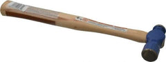 Vaughan Bushnell - 1/2 Lb Head Ball Pein Hammer - Hickory Handle, 12" OAL - Exact Industrial Supply