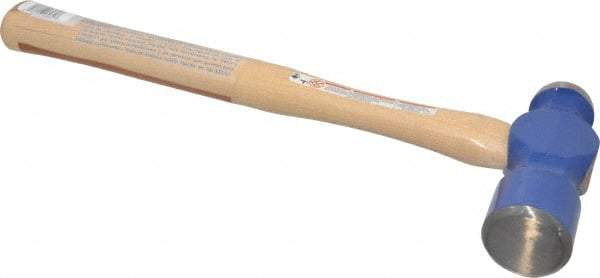 Vaughan Bushnell - 3 Lb Head Ball Pein Hammer - Hickory Handle, 16" OAL - Exact Industrial Supply