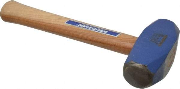 Vaughan Bushnell - 3 Lb Head, 10-1/4" Long Drilling Hammer - 1-9/16" Face Diam, Wood Handle - Exact Industrial Supply