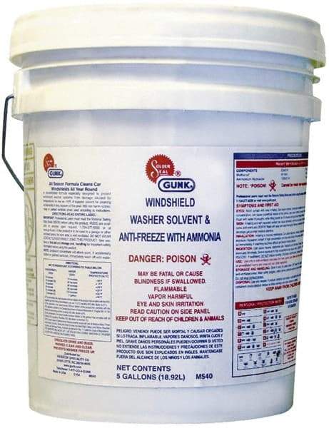 Gunk - Windshield Washer Fluid - 5 Gal Pail - Exact Industrial Supply