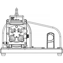 Welch - Rotary Vane-Type Vacuum Pumps; Horsepower: N/A ; Voltage: N/A ; Cubic Feet per Minute: 0.90 ; Length (Decimal Inch): 17.8000 ; Width (Decimal Inch): 9.0000 ; Height (Inch): 12.56 - Exact Industrial Supply