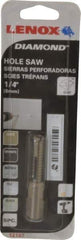 Lenox - 1/4" Diam, 1-1/8" Cutting Depth, Hole Saw - Diamond Grit Saw, Continuous Edge - Exact Industrial Supply