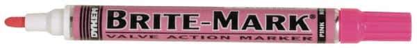Dykem - Pink Oil-Based Paint Marker - Medium Tip, Oil Based - Exact Industrial Supply