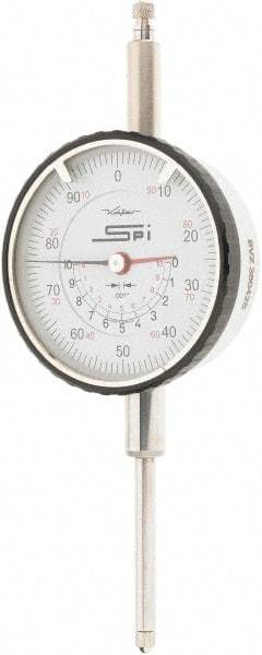 SPI - 0-100 Dial Reading, 0.001" Graduation Dial Drop Indicator - 2-1/4" Dial - Exact Industrial Supply