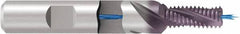 Emuge - #10-32, 0.15" Cutting Diam, 3 Flute, Solid Carbide Helical Flute Thread Mill - Internal Thread, 0.296" LOC, 2.165" OAL, 6mm Shank Diam - Exact Industrial Supply