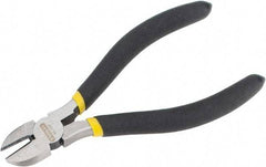 Stanley - 5-5/8" OAL, 5/16" Capacity, Cutting Pliers - 47/64" Jaw Length x 45/64" Jaw Width, Round Head, Cushion Grip Handle - Exact Industrial Supply