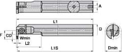 Allied Machine and Engineering - 4-7/8" Diam x 11/16" Thick, Seat Code H, 130° Included Angle Spade Drill Insert - Uncoated Powdered Metal, Powdered Metal, Series H - Exact Industrial Supply
