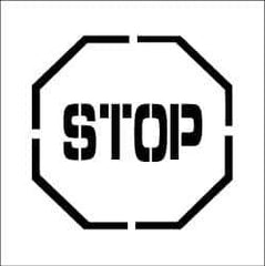 NMC - Stop Stencil - 0.06 Inch Thick, Polyethylene, English - Exact Industrial Supply