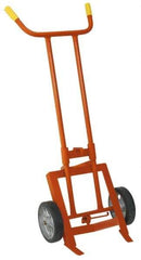 Wesco Industrial Products - 1,000 Lb Load Capacity, 55 Gal Drum Hand Truck - 24-1/2" Wide x 62" High, 2 Wheels - Exact Industrial Supply