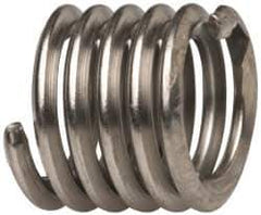 Heli-Coil - 1/4-20 UNC, 3/8" OAL, Free Running Helical Insert - 5-3/4 Free Coils, Tangless, 304 Stainless Steel, Bright Finish, 1-1/2D Insert Length - Exact Industrial Supply