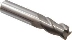 Accupro - 3/4", 3 Flute, Single End, Solid Carbide, 0.06" Corner Radius End Mill - 4" OAL, 40° Helix, Right Hand Flute, 1-1/2" LOC, Right Hand Cut - Exact Industrial Supply