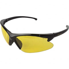 Magnifying Safety Glasses: +2, Yellow Lenses, Scratch Resistant UV Protection, Black Frames, Full-Framed