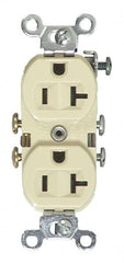 Cooper Wiring Devices - 125 VAC 20A NEMA 5-20R Specification Grade Brown Straight Blade Duplex Receptacle - Exact Industrial Supply