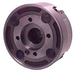 Bison - 4 Jaws, 10" Diam, Independent Manual Lathe Chuck - A2-8 Mount Spindle, Reversible, 1,500 Max RPM, 2.559" Through Hole Diam, Cast Iron - Exact Industrial Supply