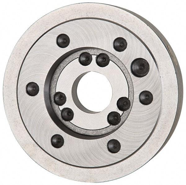 Bison - Adapter Back Plate for 10" Diam Independent & Self Centering Lathe Chucks - A1/A2-8 Mount, 3.17" Through Hole Diam, 5-1/2" ID, 9.96" OD, 1.7" Flange Height - Exact Industrial Supply