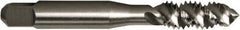 Vermont Tap & Die - #8-32 UNC 3 Flute 2B Plug Spiral Flute Tap - High Speed Steel, Bright Finish, 2-1/8" OAL, Right Hand Flute, Right Hand Thread, H3, Series 5155 - Exact Industrial Supply