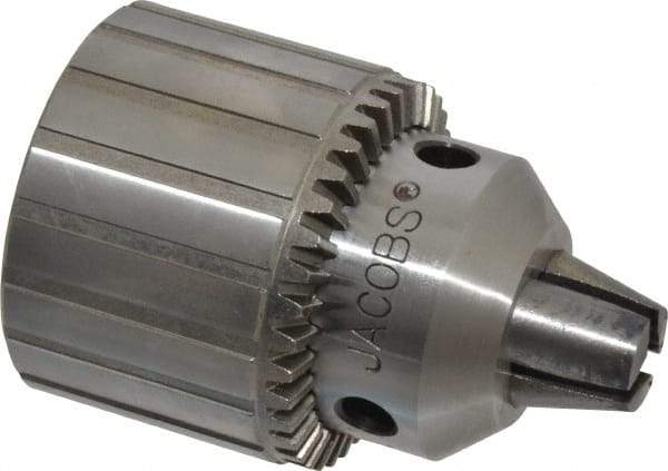 Jacobs - JT3, 1/8 Min Capacity, Tapered Mount Drill Chuck - Keyed, 58.42mm Sleeve Diam, 72.9mm Open Length - Exact Industrial Supply