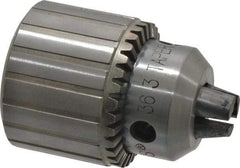 Jacobs - JT3, 5 to 20.32mm Capacity, Tapered Mount Drill Chuck - Keyed, 64.52mm Sleeve Diam, 79.76mm Open Length - Exact Industrial Supply