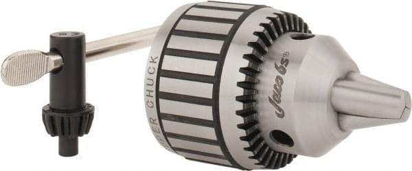 Jacobs - JT3, 0 to 1/2" Capacity, Tapered Mount Drill Chuck - Keyed, 2-7/16" Sleeve Diam, 2-31/32" Open Length - Exact Industrial Supply