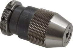 Albrecht - JT1, 1/64 to 1/8" Capacity, Steel Tapered Mount Drill Chuck - Keyless, 1" Sleeve Diam, 1-3/4" Open Length - Exact Industrial Supply