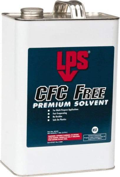 LPS - 1 Gallon Bottle Contact Cleaner - 0°F Flash Point, Flammable, Food Grade, Plastic Safe - Exact Industrial Supply